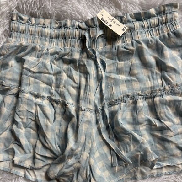 Aeropostale Shorts New Blue White Checkered Womens Size Small - Picture 3 of 6
